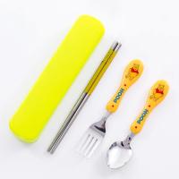 ราคา ชุดช้อนส้อม ช้อนส้อมพกพา ลายการ์ตูน น่ารัก 3 ชิ้น ช้อน ส้อม ตะเกียบ พร้อมกล่องใส่ ทำจากสแตนเลส สำหรับเด็กนะคะ (11850140558)