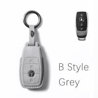 ราคา พรีเมี่ยม Alcantara ฝาครอบกุญแจสำหรับ Mercedes Benz กุญแจรถกุญแจเปลือกหอยพวงกุญแจสำหรับ Mercedes Benz A Class C E Class S Class (20568262418)