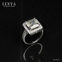 ราคา LENYA JEWELRY แหวนเพชร Fancy Yellow DiamondLike รูปทรง Princess Cut ล้อมรอบด้วยCubic Zirconia ที่เปล่งประกายแวววาวสะดุดตา ดูหรูหราสะกดสายตาใครต่อใคร (1367496946)