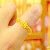ราคา แหวนดอกบัวทองคำ หินแท้ น้ำหนักทอง 0 1 กรัม ทองคำแท้ 99 99 24K (16377437905)