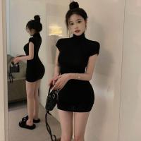 ราคา ชุดเดรสสีดำมินิคอเต่า ชุดเดรสผู้หญิงเสื้อผ้าแฟชั่นมาใหม่สไตล์เกาหลีพร้อมส่ง (20912706811)