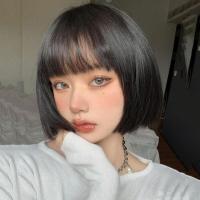 ราคา วิกผมหญิงแอร์หน้าม้านักเรียนผมฟูผมสั้นซ่อมหน้าทุกวัน bobo หัวพร้อมส่ง (19170186593)