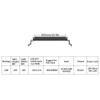ราคา Emango ไฟ LED 47 24นิ้ว 120ซม R B ไฟไฟตู้ปลาอัลลอยด์ความสว่างสูง AC100 240V ที่ยึดต้นไม้น้ำตู้ปลา (18137998040)
