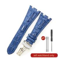 ราคา Cow Leather Watch Strap for AP Royal Oak Offshore Ap15710 15703 15706 26470 26170 26133 26471 26474 Sweatproof Folding Buckle (19762886064)
