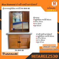 ราคา FH 811B 80 อ่างล้างหน้าเคาน์เตอร์ ตู้กระจกอลูมิเนียม ลายไม้ (21210272319)