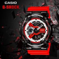 ราคา นาฬิกาข้อมือ แฟชั่น G shock GA 110RB 1A นห้าปัด ดำสายยางเรซิ่นสีแดง (21204186486)