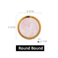 ราคา ทองทองแดงทองขอบจานรองแก้วสำหรับเครื่องดื่มหินอ่อนสีขาวหินรถไฟเหาะกาแฟจานรองแก้วเครื่องดื่มสำหรับโต๊ะและโต๊ะแก้ว (21178321431)