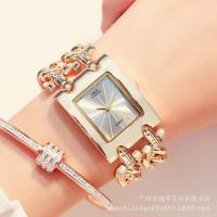 ราคา นาฬิกาควอทซ์แฟชั่นชุบด้วยไฟฟ้า G D นาฬิกาสตรีสองสายสำหรับยุโรปและอเมริกา G0230 (15911228630)