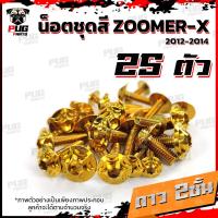 ราคา น็อตชุดสีZoomer X ปี 2012 2014 1ชุด 25 ตัว น็อตชุดสีซูมเมอร์ น็อตZoomer น็อตเฟรมZoomerX น็อสแตนเลส ZoomerX (14779895614)