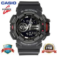 ราคา ต้นฉบับ G Shock GA400 ผู้ชายนาฬิกาสปอร์ตคู่แสดงเวลา 200 เมตรกันน้ำกันกระแทกและกันน้ำเวลาโลก LED อัตโนมัติแสงกีฬานาฬิกาข้อมือพร้อมการรับประกัน 2 ปี Gshock GA 400 1B พร้อมสต็อก (18596085471)