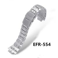 ราคา สายนาฬิกาข้อมือสำหรับ Casio EF 521 533 534 535 539 544 546 554 563 สายนาฬิกาสแตนเลส (19657743705)