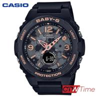 ราคา Casio Baby g นาฬิกาข้อมือผู้หญิง สายเรซิ่น รุ่น BGA 260FL 1ADR สีดำ (12733450784)