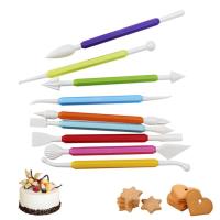 ราคา เครื่องมือทำขนมอบ9ชิ้นอุปกรณ์แกะสลักฟองดองสองหัวเครื่องมือทำขนมอบเครื่องมือทำฟองดองเครื่องมือแต่งเค้ก (10805148434)