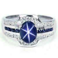 ราคา แหวนเงินแท้ 925 พลอยบลูสตาร์แซฟไฟร์ Blue Star sapphire น้ำหนัก 2 30 กะรัต สวยไฟดีค่ะ (14628006867)