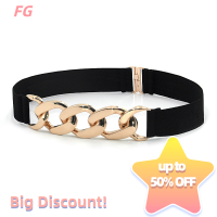 ราคา Lowest price FG เข็มขัดคาดเอวโลหะสีเงินยืดได้สำหรับผู้หญิงสายโซ่สีทอง (20619542024)