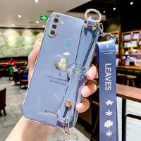 ราคา YBD เคสมือจับมีสายคล้องมือสำหรับ Samsung Galaxy A11 M11เคสหุ้มป้องกันกล้องแม่นยำพร้อมสายคล้องฟรี (11897700684)