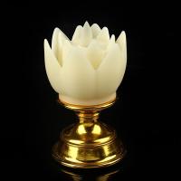 ราคา เทียนไฟฟ้า รูปดอกบัว 2 ชิ้น เชิงเทียนดอกบัว โคมดอกบัวไฟฟ้า โคมไฟสวดมนต์ ประทีปพระพุทธเจ้า มี 6 สีให้เลือก แบบใส่ถ่าน (21031599294)
