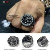 ราคา แหวน เมดูซา เลสเงิน เมดูซ่า Medusa เพชรcz แหวนผู้ชาย แหวนแฟชั่น แหวนเท่ๆ แหวนวินเทจ สแตนเลสแท้100 stainless 316L (4760294617)