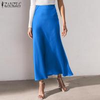 ราคา จัดส่งฟรี Esolo ZANZEA กระโปรงสกินนี่ผ้าซาตินชุดนอนผู้หญิงเสื้อเอวสูง 2 (18627262227)