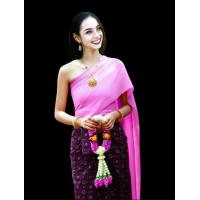 ราคา สไบผ้าด้านนุ่ม สไบผ้าจอร์เจีย สไบชุดไทยสไบสำเร็จรูป กว้าง13ยาว3ม (21175685822)