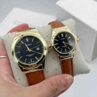ราคา นาฬิกาCasio สายหนัง นาฬิกาข้อมือคาสิโอ้ ผู้ชายผู้หญิง สายหนัง กันน้ำ หน้าปัดดีไซน์ขีด ขนาด 40 และ 28 มม แถมฟรีกล่องCasio (20211760825)