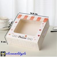 ราคา กล่องขนม กล่องบราวนี่ กล่องกระดาษ กล่องขนมแบบหน้าต่างใส กล่องขนมเปี๊ยะ แบบสี่เหลี่ยมจัตุรัส กล่องขนมกระดาษ แพค 10 ใบ (8644579173)