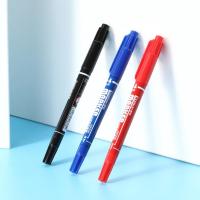 ราคา ปากกามาร์คเกอร์ สีดำ แบบ 2 หัว 0 5mm 1mm แพ็คกล่อง 12 แท่ง เครื่องเขียน สำนักงาน โรงเรียน (20903706164)