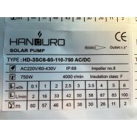 ราคา ปั๊มน้ำบาดาลโซล่าเซลล์ handuro AC DC 750w บ่อ 3 นิ้ว บ่อ 4 นิ้ว ปั๊มโซล่าเซลล์บัสเลส ปั๊มบาดาลโซล่าเซลล์ 2 ระบบ AC DC Handuro 750w ปั๊มโซล่าเซลล์มีประกัน (21071529065)