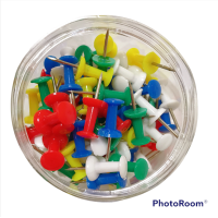 ราคา L หมุดปักบอร์ด ลวดปักบอร์ด เข็มปักบอร์ด คละสี 100 ตัว BA062 (8014688202)