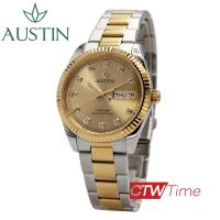 ราคา AUSTIN นาฬิกาข้อมือผู้ชาย สายสแตนเลส รุ่น AM1659T สองกษัตริย์ กระจก Sapphire กันรอยขีดข่วน (14759693286)