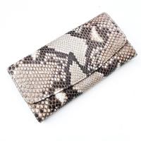 ราคา กระเป๋าหนังงูแท้ สวยงาม Pretty Cool กระเป๋าหนังงู ทรงยาว 3 พับ ลายของงูเด่นชัดมาก หนังงูเต็มใบ ซับในเป็นหนังวัว (20168904643)