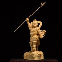 ราคา รูปปั้น Nezha ในตำนาน นางฟ้าพิชิตราชามังกรแกะสลักงานศิลป์จากไม้พื้นบ้านสำหรับบ้าน (20000272672)