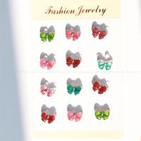 ราคา 12ชิ้นเข็มกลัดแฟชั่นสีน้ำมันโบว์หมุดผ้าคลุมน่ารักเข็มกลัดเข็มกลับลายเด็ก (20756991299)