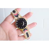 ราคา นาฬิกาสายผ้า สไตล์วินเทจ สายสามารถดึงตามระดับข้อมือได้เลย (19645955645)