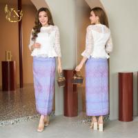 ราคา เสื้อลูกไม้ ผ้าลูกไม้ ชุดออกงาน ผ้าถุง ชุดออกงาน ชุดทำบุญ ชุดไปวัด ผ้าลูกไม้ฝรั่งเศส เกรดพรีเมี่ยม เสื้อสีขาว (17602787976)