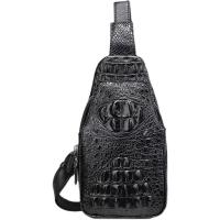 ราคา กระเป๋าหนังแท้หัวไหล่กระเป๋าผู้ชายคาดอกหนังจระเข้2023กระเป๋าสะพายพาดลำตัวแบบลำลองหนังกระดูกจระเข้เกรดดีเยี่ยมกระเป๋าหน้าอก Mskc (20154198094)