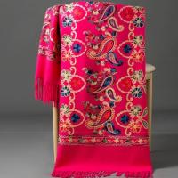 ราคา ผ้าพันคอ ผ้าคลุมไหล่ ผ้าแคชเมียร์ งานปัก cashmere scarf พร้อมส่ง (20181696545)