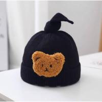 ราคา พร้อมส่ง หมวกไหมพรมเด็ก 8เดือน 5ปี รอบหัว 46 56 cm หมวกไหมพับขอบ มัดจุกติดตุ๊กตาหมีขนฟู หมวกแฟชั่นเด็ก (16857064320)