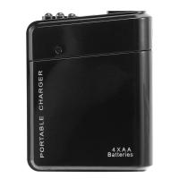 ราคา Black 4X AA Battery Portable Emergency Power Charger USB For Cell Phone (19690124348)