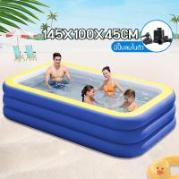 ราคา สระน้ำเป่าลม สระน้ำ สระน้ำเด็ก 3 ชั้น สระว่ายน้ำเป่าลม สี่เหลี่ยมสระน้ำ swimming pool (17589971528)