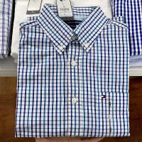 ราคา ซื้อ Tommy Tommy Hilfiger เสื้อผ้าฝ้าย Oxford แขนยาวเสื้อเชิ้ตมีลายแท้ซื้อเสื้อผ้าผู้ชาย (9760244134)