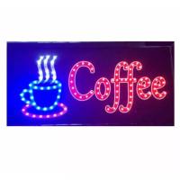 ราคา ป้ายไฟLED ป้ายไฟสำเร็จรูป OPEN Coffee กาแฟ อักษร ตกแต่งหน้าร้าน LED SIGN ข้อความ (326863826)