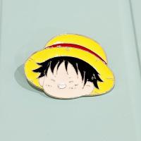 ราคา เข็มกลัด One Piece 1ชิ้น เนื้อโลหะ เข็มหมุด งานดี brooch pin ติดเสื้อผ้า ตกแต่งกระเป๋า ของสะสม วันพีซ ลูฟี่ (18167643062)