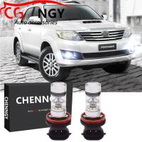 ราคา สำหรับ TOYOT Fortuner 2012 2013 2014 6000พันสีขาว9 32โวลต์โปรเจคเตอร์ LED ด้านหน้าไฟตัดหมอกหลอดไฟชุด 1คู่ (16194356197)