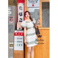 ราคา พร้อมส่ง JISOO S 2XL 12B dress เดรส เดรสสั้น มินิเดรส เดรสสาวอวบ ชุดสาวอวบน่ารักๆ เดรสสีขาว เดรสลูกไม้ เดรสสีชมพู เดรสสีเทา เดรสแขนพอง ใส่ไปทะเล ไปเที่ยว ไปงานแต่ง (19380947335)