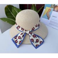ราคา M Yshop หมวกสานปีกกว้าง ทรงกลมคาดโบว์ลายดอกไม้ สินค้าพร้อมส่ง A125 (18061066875)