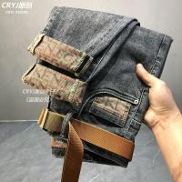 ราคา กางเกงยีนส์ขายาวสำหรับผู้ชายกางเกงยีนส์ขาสั้นทรงอินเทรนด์เข้ารูปพอดีฤดูร้อนสีเทาควันบุหรี่บางทันสมัย (21133744364)