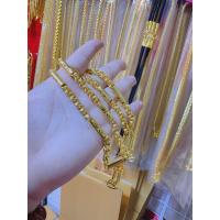 ราคา สร้อยคอทองลายทาโร่ขั้นปล้องขนาด5บาท ยาว 24 พร้อมตะขอตราปั้ม หุ้มด้วยทองแท้หนาพิเศษรับประกันสินค้า6ปี ใส่อาบได้ได้โดนเหงือโดนน้ำทะเลได้ (14754898953)