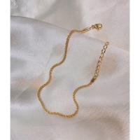 ราคา สร้อยข้อเท้า เครื่องประดับ กำไลข้อเท้า สร้อยข้อเท้า ไทเทเนี่ยมเคลือบ18ทองเค (16983201443)