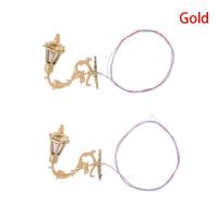 ราคา JERUSAL 2PCS เรืองแสงในที่แคบ ไฟ LED สำหรับโต๊ะทราย พลาสติกทำจากพลาสติก งานทำมือ โคมไฟติดผนังบ้านตุ๊กตา อุปกรณ์เสริมสวน 1 87 โคมไฟระย้าสวน บ้านตุ๊กตาบ้านตุ๊กตา (21013012170)